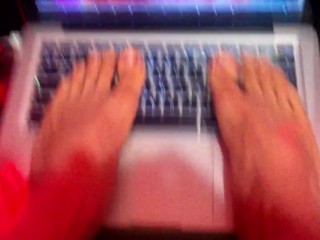 Foot Amulet - Laptop Trampling – Xxx Twink’s Barefeet Fretting In The First Place Module Coupled With Untouched - Beautiful